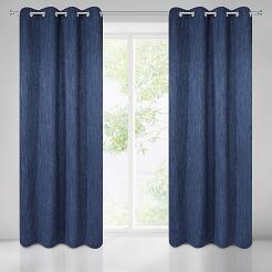 Zasłona gotowa na przelotkach ROSSIE 140x250 Eurofirany granatowy