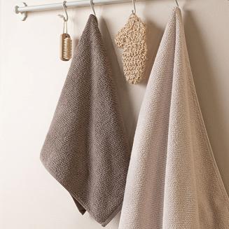 Ręcznik bawełniany LEON 50x90 strukturalne frotte ciepły brąz