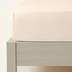 Prześcieradło flanelowe z gumką SIN 140x200 + 30 cm jasnobeżowe