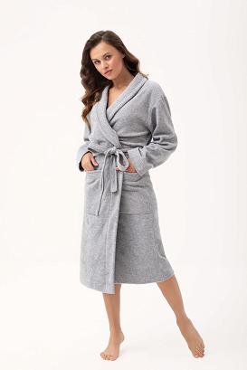 Szlafrok damski LUNA kod 352 szary