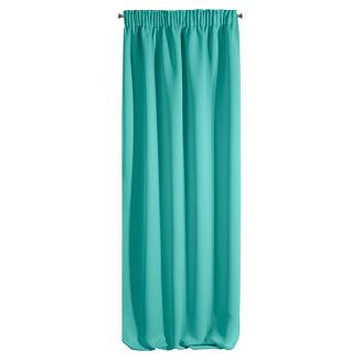 Zasłona gotowa na taśmie LOGAN 135x270 Eurofirany turkusowa