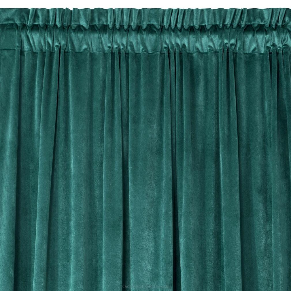 Zasłona gotowa na taśmie ROSA 140x300 Design91 turkusowy