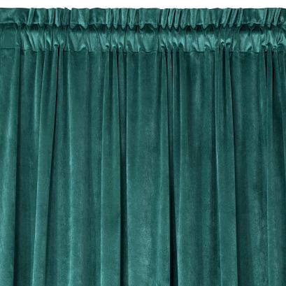 Zasłona gotowa na taśmie ROSA 135x300 Design91 turkusowa