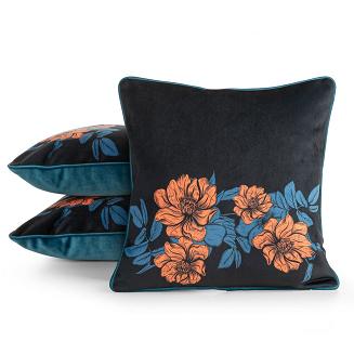 Poszewka dekoracyjna EMMA 45x45 Eurofirany granatowy