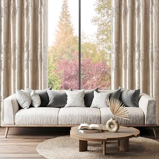 Zasłona gotowa na przelotkach IDALIA 140x250 Eurofirany beżowy