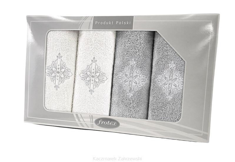 Komplet Frotex Gift IV Wzór 6 Biały J.popiel