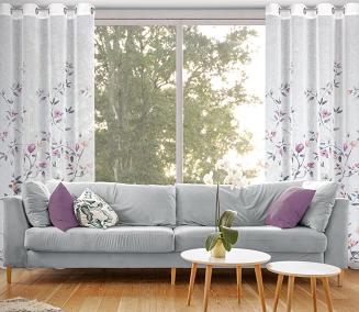 Zasłona gotowa na przelotkach ANTEA 140x250 Eurofirany biały