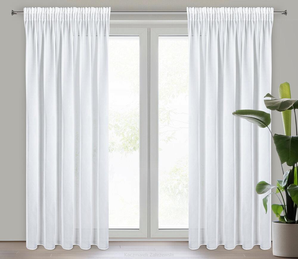 Firana gotowa na taśmie TINA Eurofirany biały