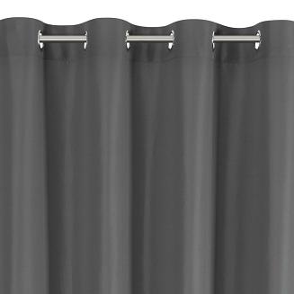 Zasłona gotowa na przelotkach ADARI 140x250 Eurofirany grafitowy