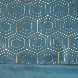 Zasłona gotowa na przelotkach DAFNE 140x250 Eurofirany niebieska + złota