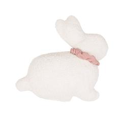 Poduszka dekoracyjna wielkanocna Królik z Bukli 37x37 Easter Bunny kremowa