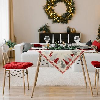 Obrus dekoracyjny CHO 100x100 Eurofirany kremowy