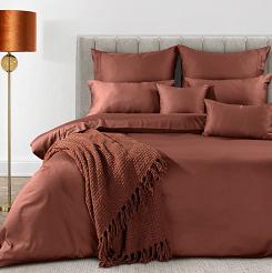 Pościel satynowa X1 140x200 Eva Minge Eurofirany marsala