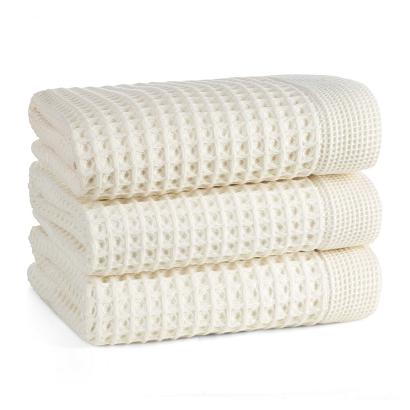 Ręcznik bawełniany gofrowany MELO 50x90 Eurofirany kremowy