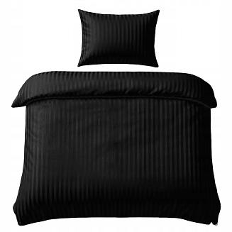 Komplet pościeli hotelowej adamaszek La Perriere 140x200 czarna