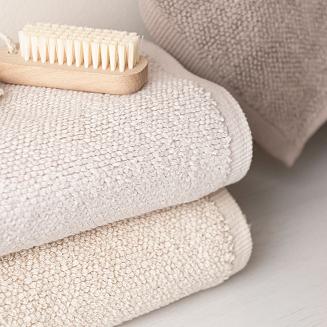 Ręcznik bawełniany LEON 50x90 strukturalne frotte jasnobeżowy