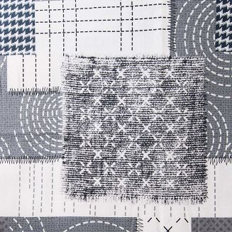 Pościel flanelowa FLANELOVE 160x200 szara biała beżowa patchwork