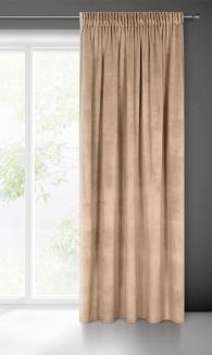 Zasłona gotowa na taśmie MELANIE 140x270 Eurofirany ciemny beżowy