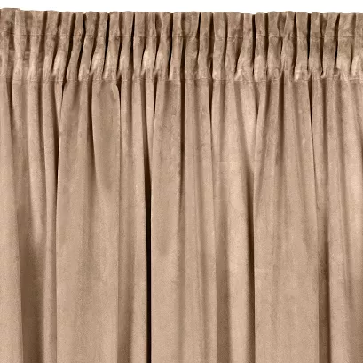 Zasłona gotowa na taśmie MELANIE 140x270 Eurofirany ciemny beżowy