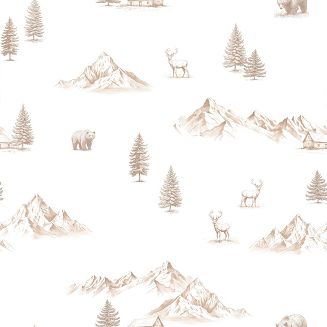 Komplet pościeli świątecznej z bawełny satynowej MOKOSZ 160x200 zimowy krajobraz