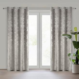 Zasłona gotowa na przelotkach RAJA 140x250 Eurofirany stalowy