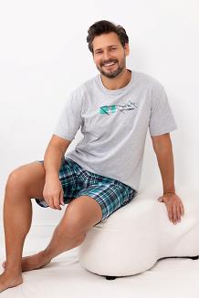 Piżama męska REGINA kod 6001 jasny melange