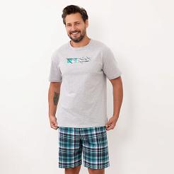 Piżama męska REGINA kod 6001 jasny melange