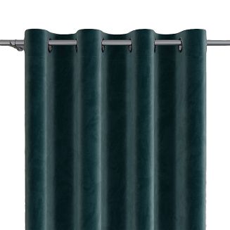 Zasłona gotowa na przelotkach VELVI 140x260 petrolowa