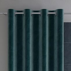 Zasłona gotowa na przelotkach VELVI 140x260 petrolowa