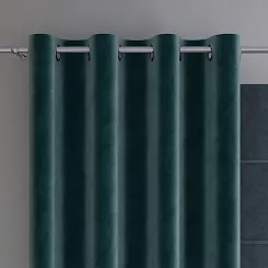 Zasłona gotowa na przelotkach VELVI 140x260 petrolowa
