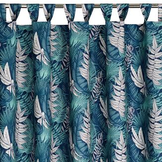 Zasłona gotowa na szelkach GARDEN 155x220 Eurofirany turkusowy