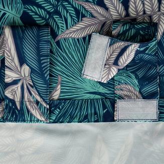 Zasłona gotowa na szelkach GARDEN 155x220 Eurofirany turkusowy