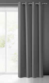 Zasłona gotowa na przelotkach RITA 140x250 Eurofirany grafitowy