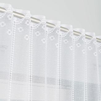 Firanka żakardowa gotowa na szelkach KLEMENTYNA 200x120 biała