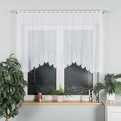 Firanka żakardowa gotowa na szelkach KLEMENTYNA 200x120 biała