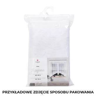 Firanka żakardowa gotowa na żabki KASJANA 500x160 biała