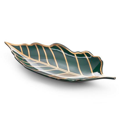 Patera dekoracyjna LILI3 41x19 Eurofirany turkusowa