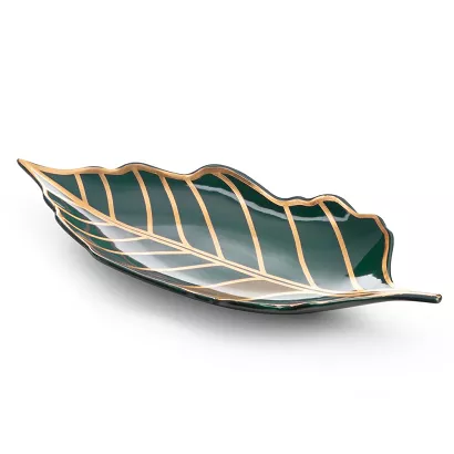 Patera dekoracyjna LILI3 41x19 Eurofirany turkusowa