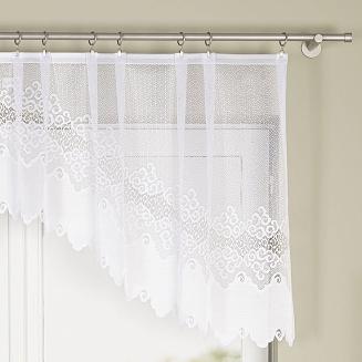 Firanka żakardowa gotowa na żabki MODESTA 250x80 biała