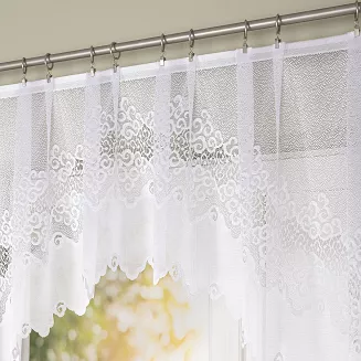 Firanka żakardowa gotowa na żabki MODESTA 250x80 biała