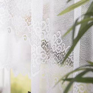 Firanka żakardowa gotowa na żabki MODESTA 250x80 biała