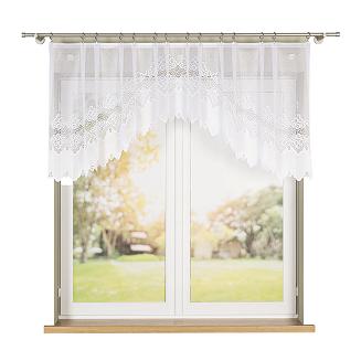 Firanka żakardowa gotowa na żabki MODESTA 250x80 biała