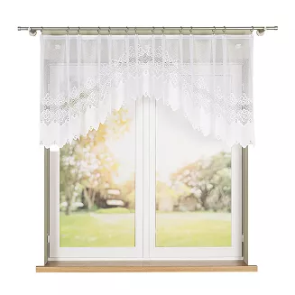 Firanka żakardowa gotowa na żabki MODESTA 250x80 biała
