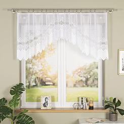 Firanka żakardowa gotowa na żabki MODESTA 250x80 biała