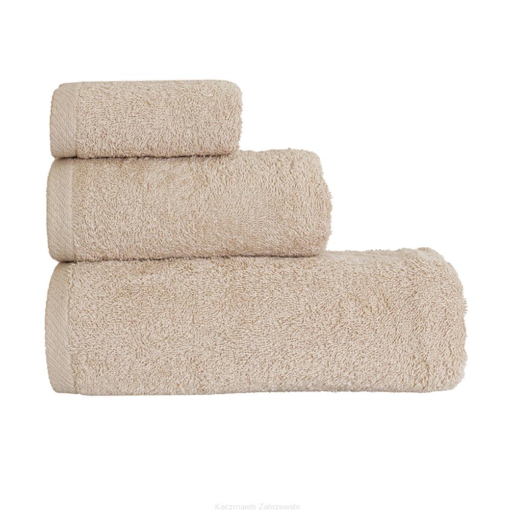 Ręcznik bawełniany gładki HARRY 70x140 jasnobeżowy
