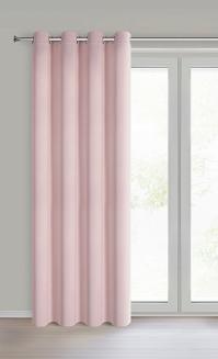 Zasłona gotowa na przelotkach NERISA 140x250 Eurofirany pudrowy róż