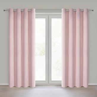 Zasłona gotowa na przelotkach NERISA 140x250 Eurofirany pudrowy róż