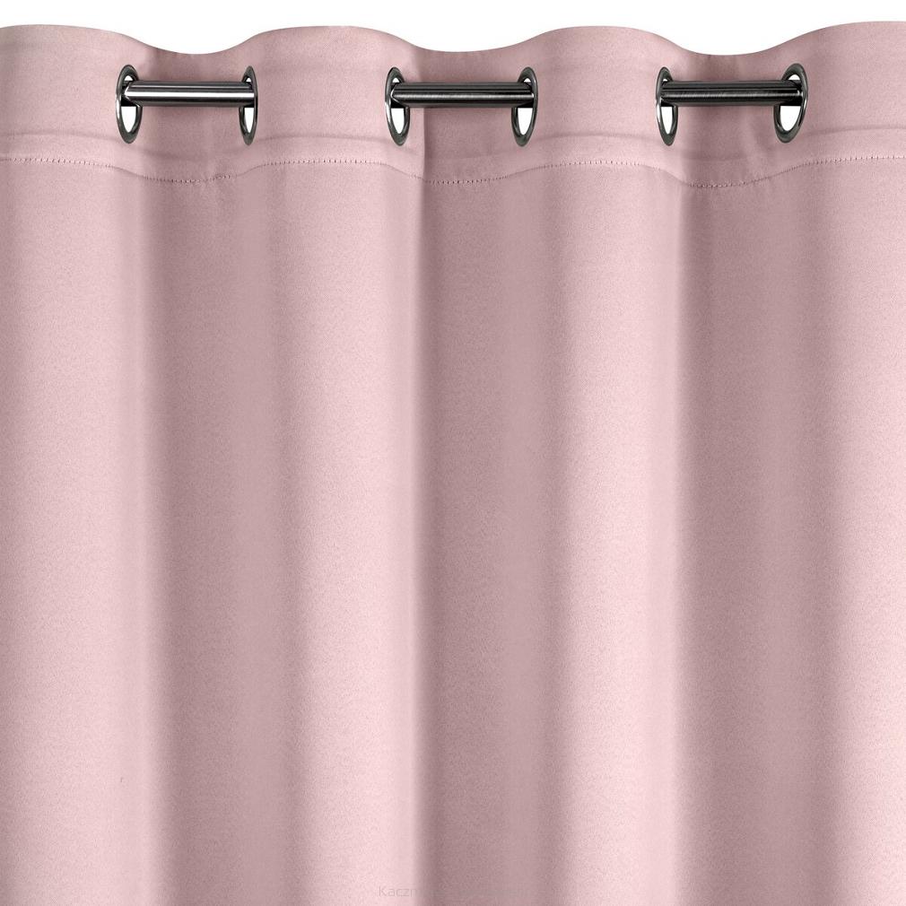 Zasłona gotowa na przelotkach NERISA 140x250 Eurofirany pudrowy róż