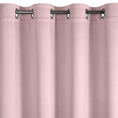 Zasłona gotowa na przelotkach NERISA 140x250 Eurofirany zaciemniająca pudrowy róż