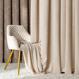 Zasłona gotowa na przelotkach SOFT 140x260 kremowa